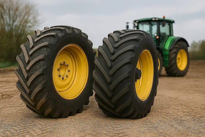¿Neumáticos radiales o diagonales para el tractor?
